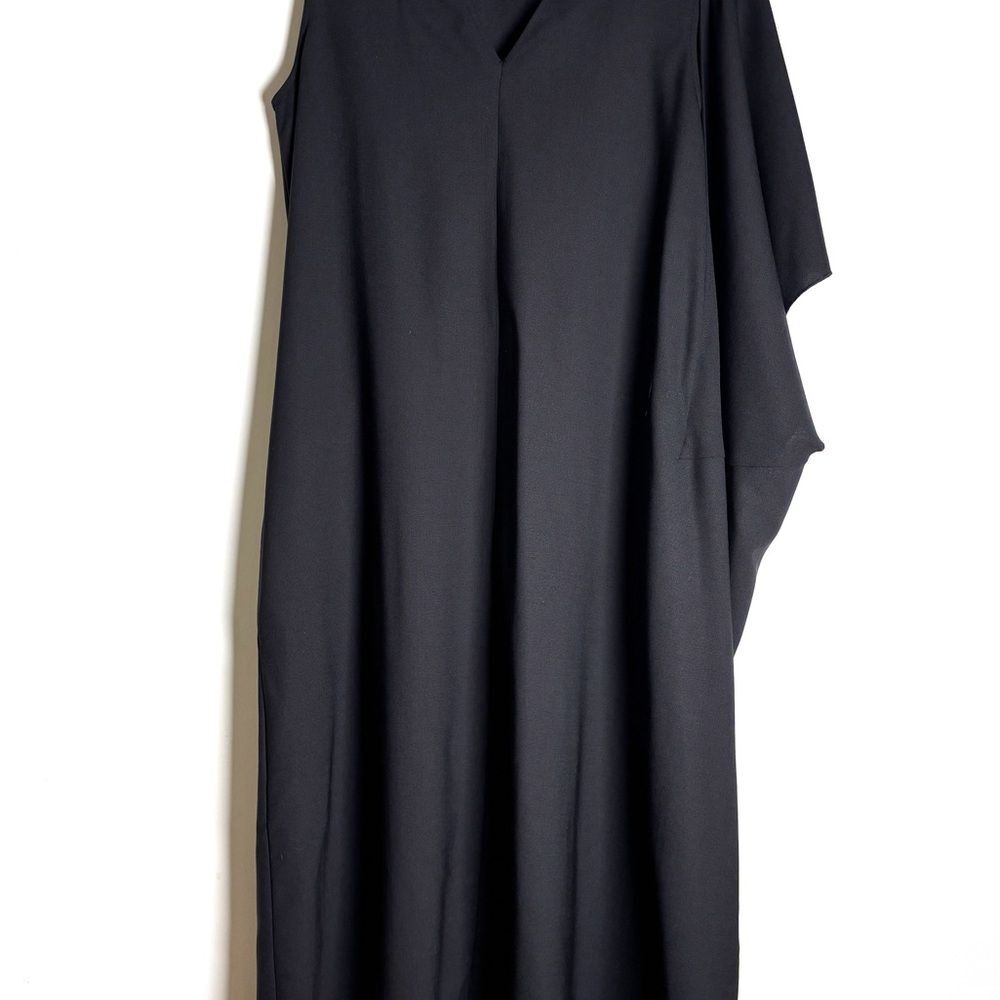 COS Black Asymmetric Minimalist Dress | Modern Scandi Style